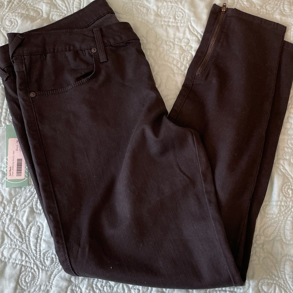 NWT Just Black Ankle zipper skinny jeans